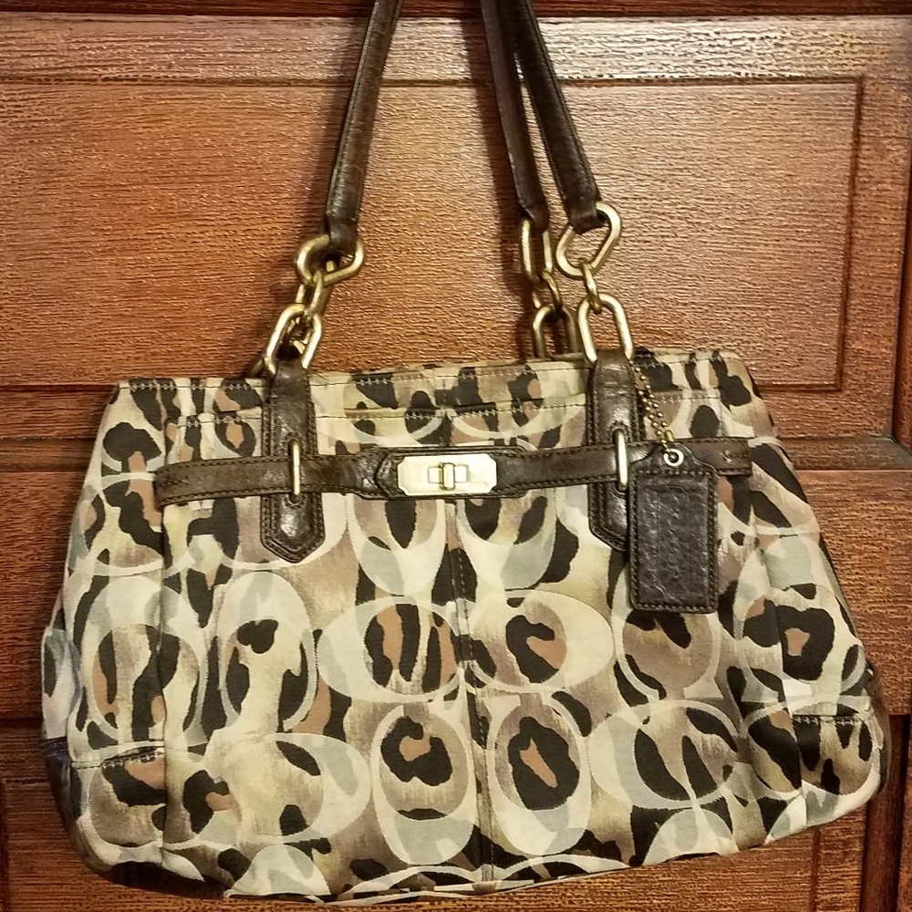 Genuine COACH Ocelot Leopard Purse